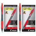 Premium Gel Ink Pens - Fine Point, Retractable, 24 Pack in Red