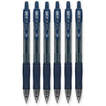Gel Pens Fine Point Navy Blue Pack of 6 - Retractable Premium Writing Instrument