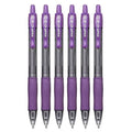 Gel Pen Set - Retractable 1.0mm Bold Point Purple Ink, 6 Count