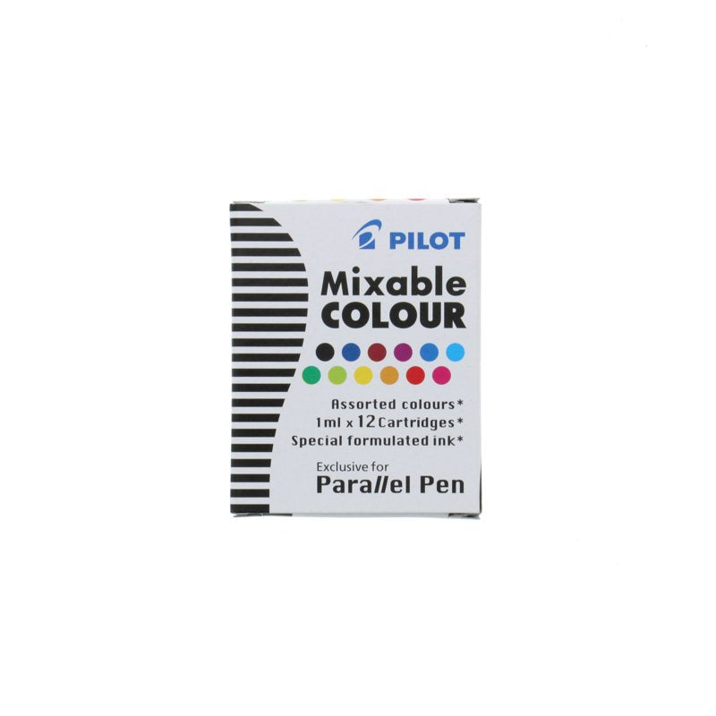 Pilot Parallel Pen Ink Refill Set - 12 Vibrant Water-Soluble Colors