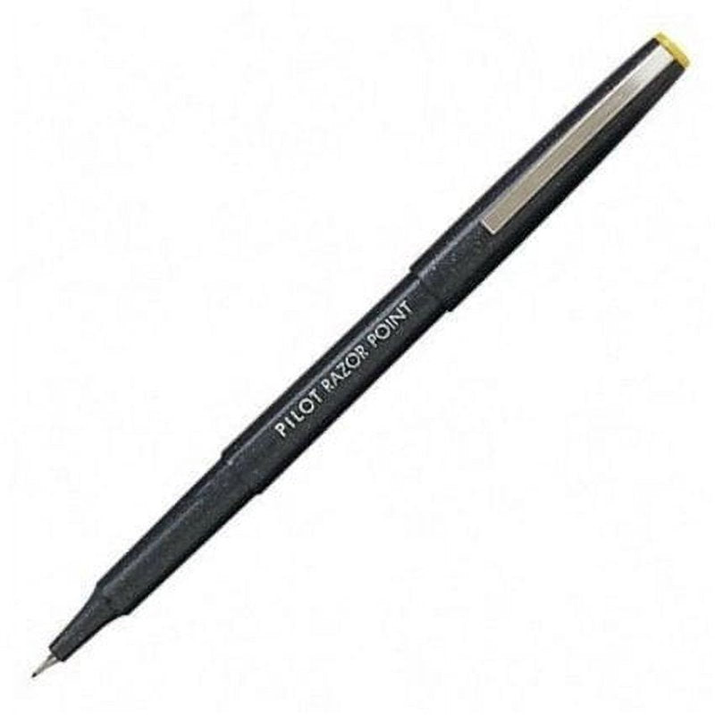 Pilot Razor Point Extra Fine Stick Pens - Black Ink, 0.3mm, Pack of 6