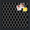 Custom Quatrefoil Black Cork Bulletin Board - Canvas Finish, Frame & Size Options