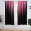 Pink and Black Window Curtains for Girls and Women - Thermal Blackout Drapes for Living Room and Bedroom, 42x63 Inches, 1 Pair