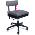 Ergonomic Sewing Chair with Wheels and Adjustable Back Support - Crafting & Quilting Stool