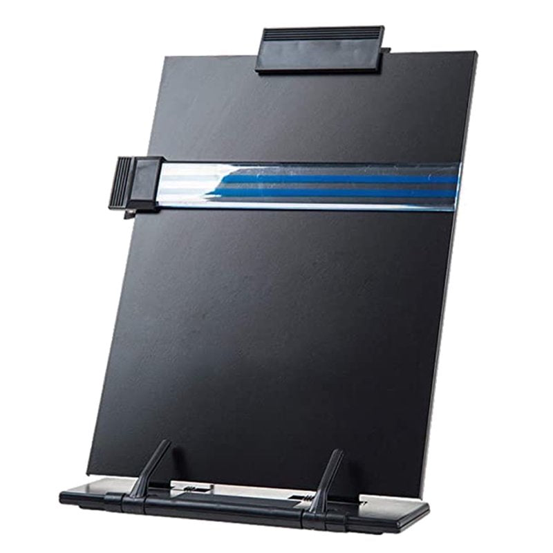 Desktop Document Holder for Reading and Typing - 7 Adjustable Angles, Holds Up to 150 Sheets, Black