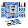 Oil Based Paint Markers Set for Rock, Glass, Wood, Fabric, Plastic - 20 Medium & 4 Fine Tips