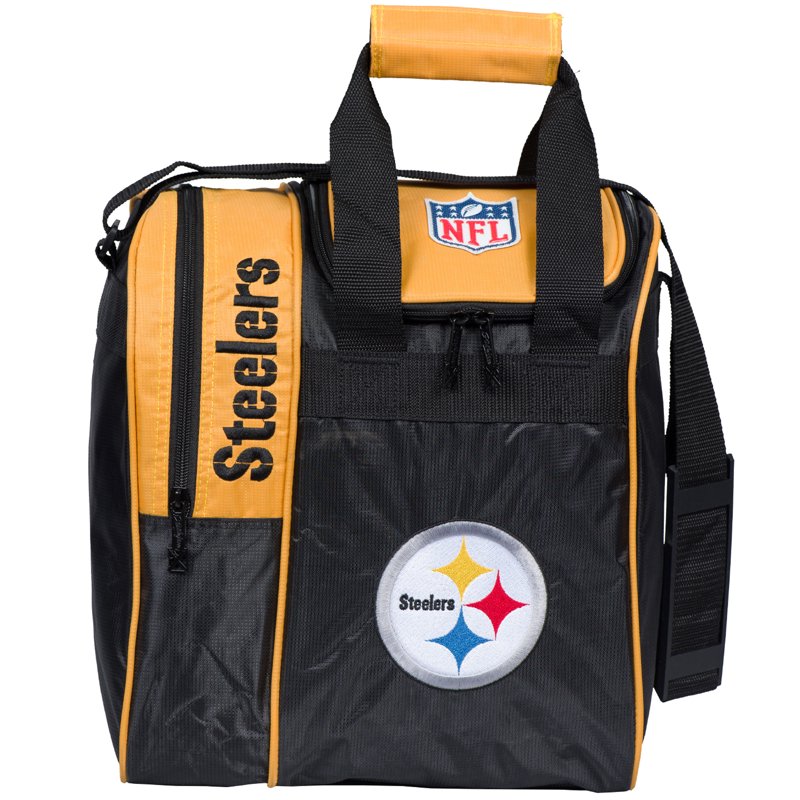Single Bowling Ball Tote Bag with Shoe Compartment - Steelers Licensed