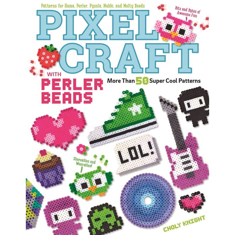 Pixel Art Craft Book with 50+ Patterns for Perler and Fuse Beads - Paperback