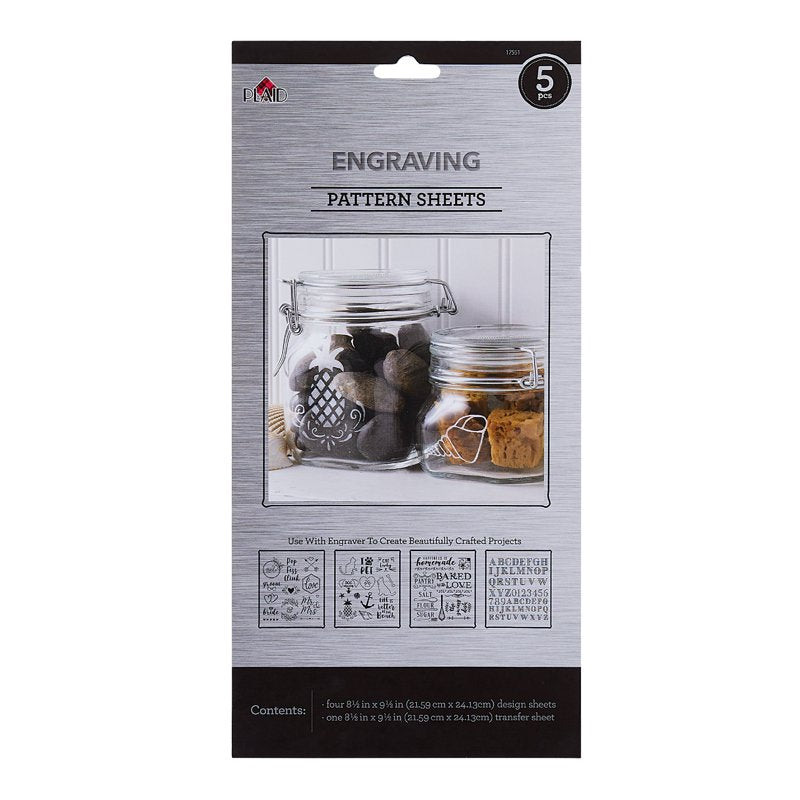 Engraving Pattern Sheets Set for Crafting - Reusable Design Templates