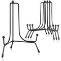 4 Pack Anti-Slip Plate Display Stands for Plates Photos Artworks - Black Iron