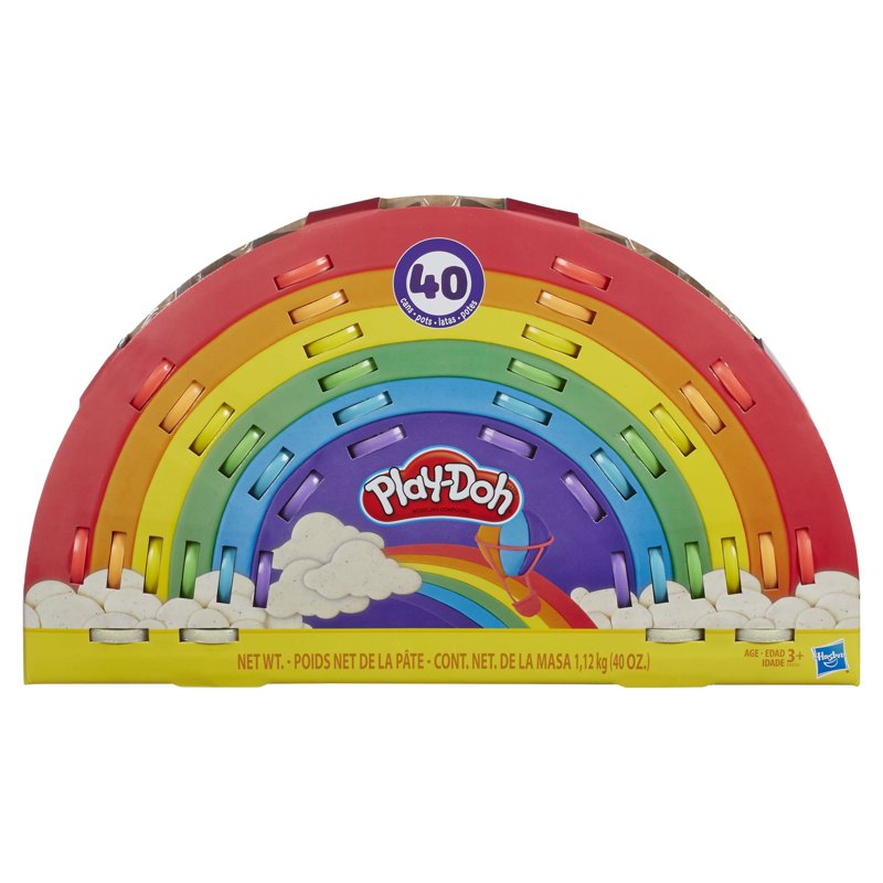 Play-Doh Rainbow 40 Pack of Mini Modeling Clay Cans for Kids Ages 3+