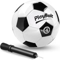 Size 4 PlayBolt Soccer Ball with Hand Pump - Training & Outdoor Play (1 Pack) - Variation 4