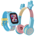 Kids Bluetooth Headphone Set with Light Blue Star Design & Wireless Audio