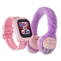 Kids Bluetooth Headphone Set with Pink Cupcake Design and Wireless Audio