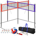 4-Way Volleyball Net Set - Adjustable Height for Backyard & Beach Games