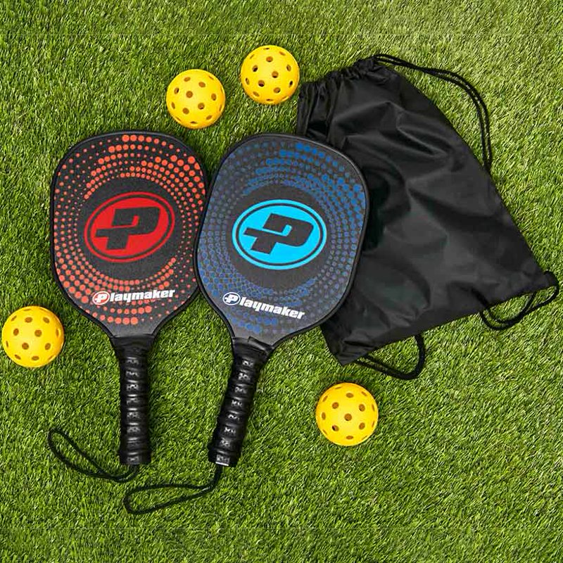 Playmaker Deluxe 2-Player Pickleball Set with Paddles, Balls & Carry Bag