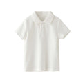 Kids School Uniform Shirts - Short Sleeve Cotton Collared Blouses for Boys & Girls