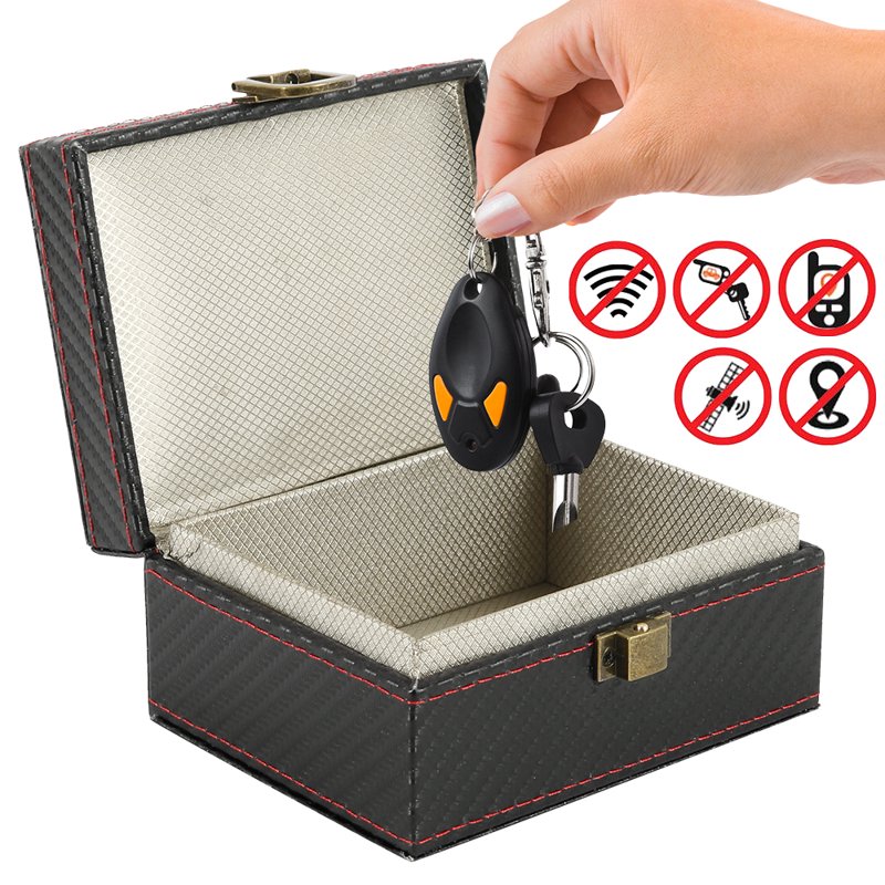 Large Faraday Car Key Signal Blocking Box - RFID & Anti-Theft Storage Cage