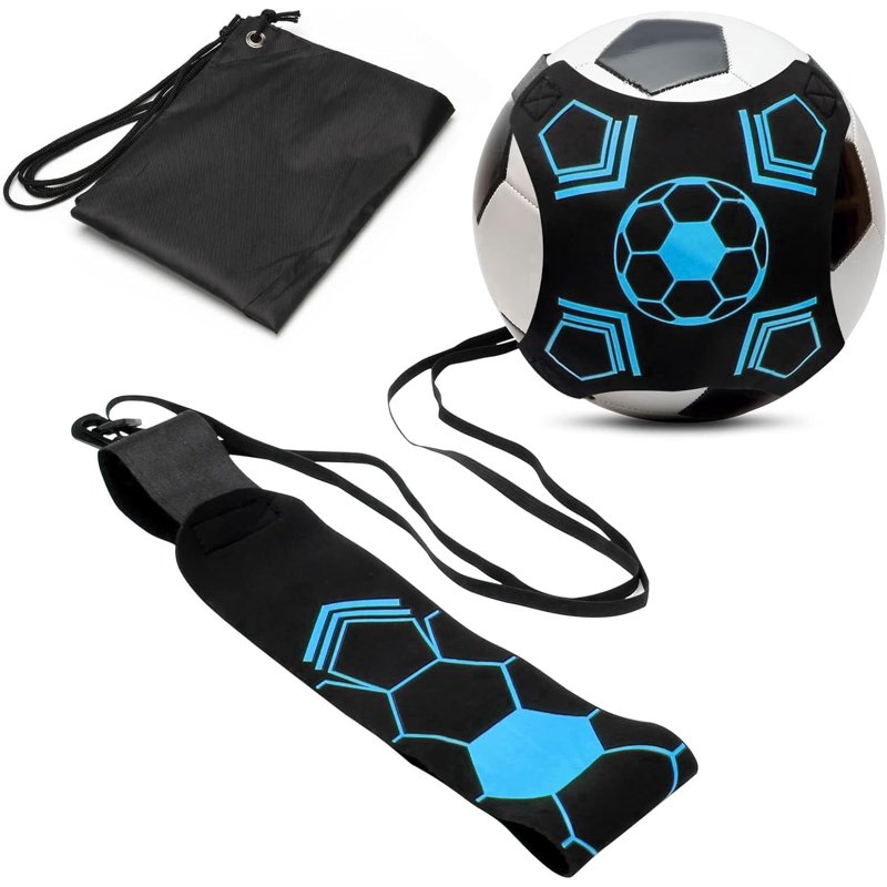 Plutput Blue+Black Solo Soccer Kick Trainer — Hands-Free Football/Soccer Training Aid