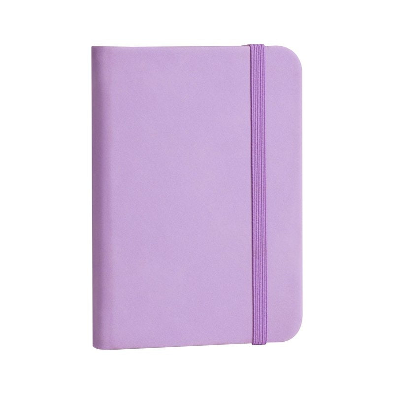 Mini Pocket Notebook with Leather Cover & Strap - Portable Journal for Note Taking