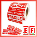 Fragile Handle with Care Shipping Labels - Red 2x3 Inch, 500 Stickers
