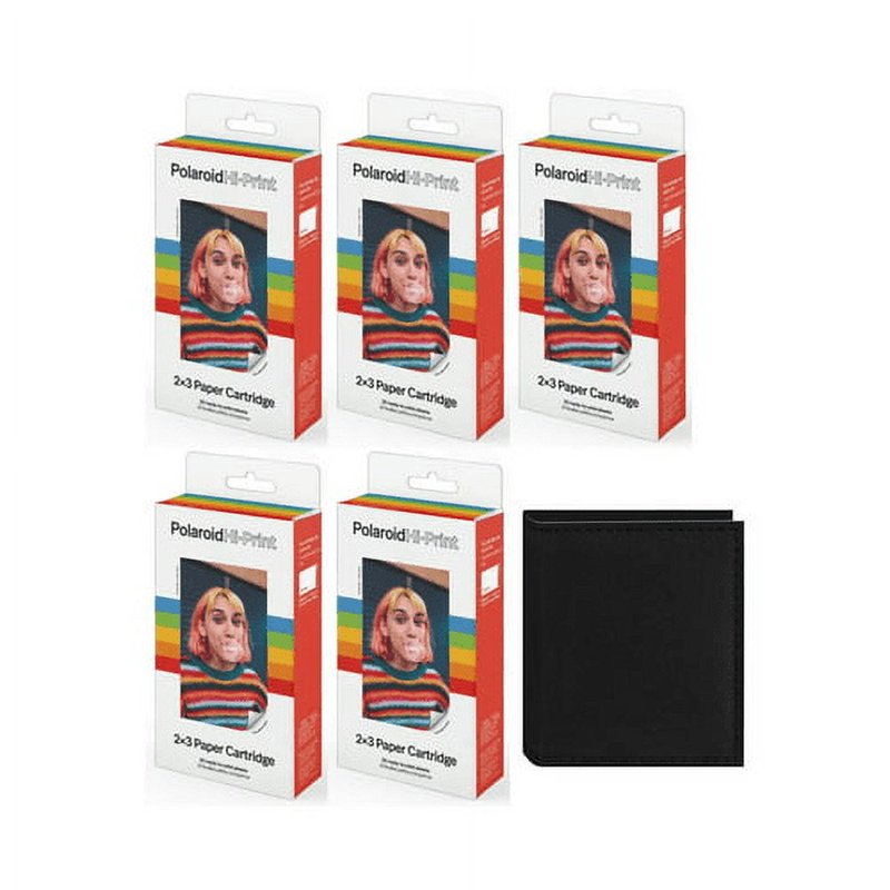 Polaroid Originals Hi-Print 2x3-Inch Sticky Photo Paper Cartridges - Pack of 5 (100 Sheets)
