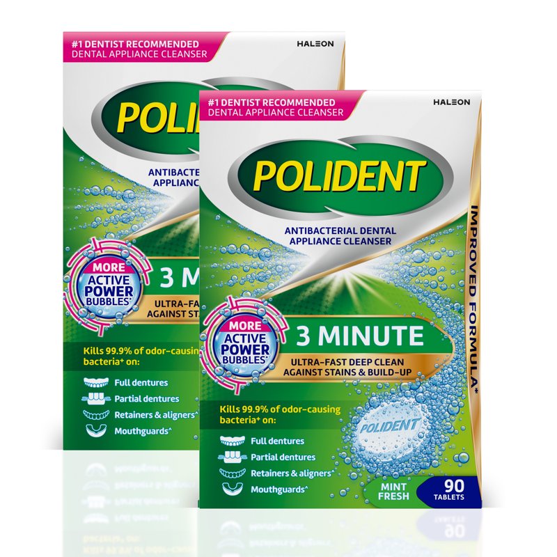 Dental Appliance Cleanser Tablets for Retainers & Dentures - 90 Count