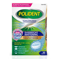 Polident Overnight Whitening Antibacterial Dental Appliance Cleanser Tablets, 30 Count - Mouthguard & Denture Cleaning