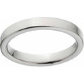 Polished Titanium Wedding Band with Comfort Fit - 3mm Durable Ring