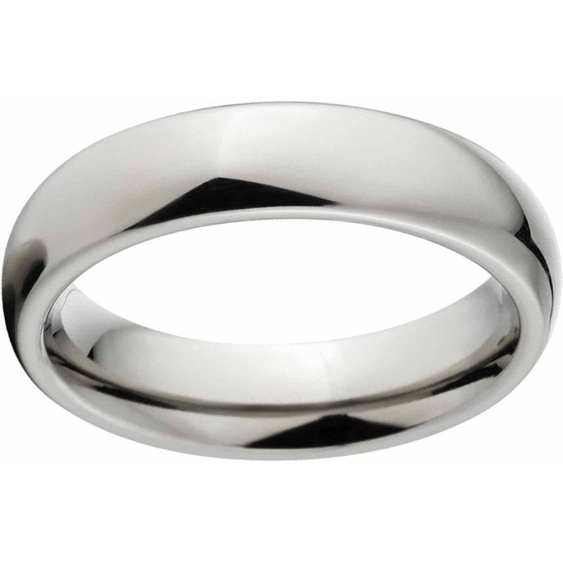 Polished 4mm Titanium Wedding Band with Comfort Fit - Hypoallergenic & Wear-Resistant