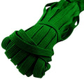 Elastic Rope Band for Sewing Crafts - 33 Yards, 6mm Width, Green & Silver
