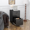 18-Inch Mobile 2-Drawer Metal File Cabinet with Lock and Casters