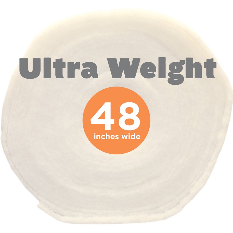 Poly-Fil Ultra-Weight Polyester Quilt Batting Roll 48" x 18 Yards