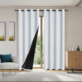 Blackout Curtains with Grommet Top - Thermal Insulated Noise Reducing Drapes for Bedroom & Living Room