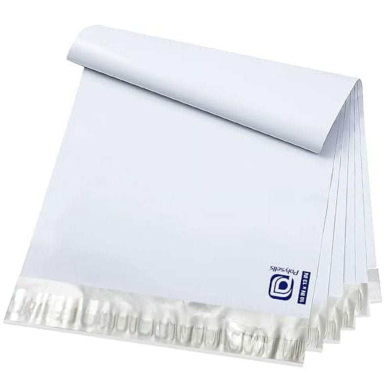 Poly Mailer Envelopes Shipping Bags 10x13 Inch - 100 Pcs, White