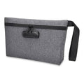 Waterproof Lockable Cash Bag with Zipper and Combination Lock - Gray Nylon Money Bag