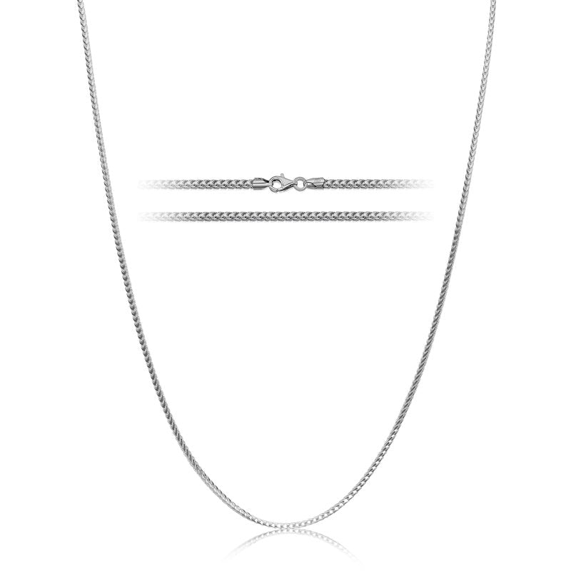 Sterling Silver Box Chain Necklace 1mm Thin Chain for Men Women 16-30 Inch