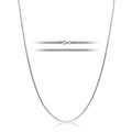 Sterling Silver Box Chain Necklace 1mm Thin Chain for Men Women 16-30 Inch