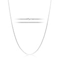 Sterling Silver Box Chain Necklace 22 Inches - Polished 1mm Jewelry