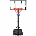 Portable Adjustable Basketball Hoop with PE Backboard for Outdoor & Indoor Play