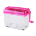 Portable Cross-Cut Paper Shredder for Home and Office, Compact Manual Document Cutter, Security Paper Shredder in Hot Pink