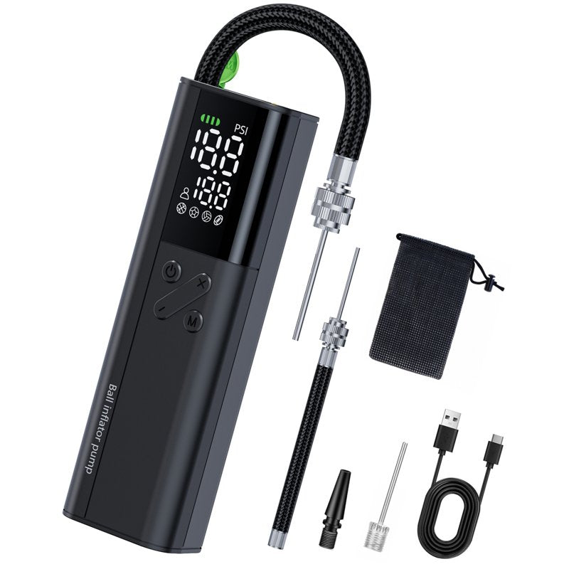 Electric Ball Pump with Gauge - Portable 18 PSI Automatic Sports Ball Inflator