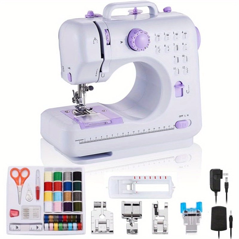 Mini Portable Electric Sewing Machine with 12 Stitches & Complete Kit