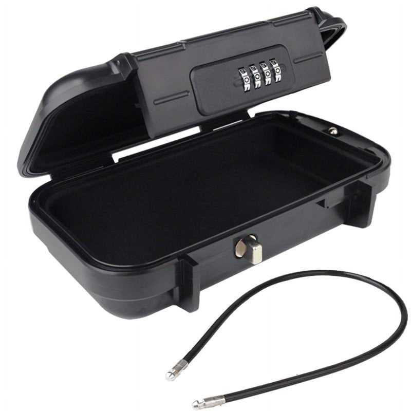 Portable Waterproof Safe Lock Box with 4-Digit Combination for Travel Home Beach