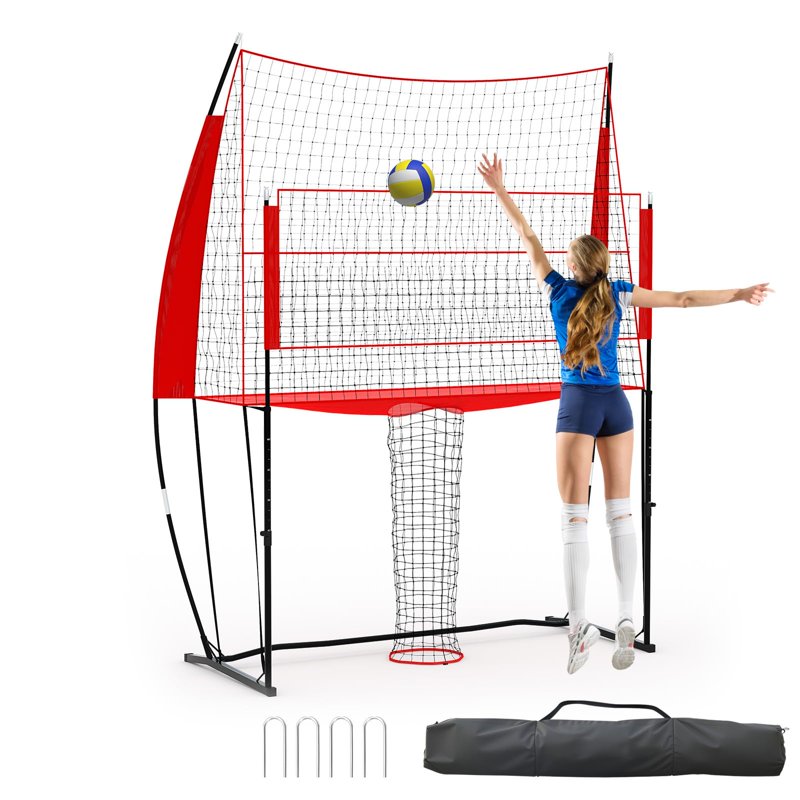 Portable Volleyball Net System 8x11 Ft Adjustable Height Indoor Outdoor