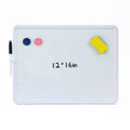Double-Sided Dry Erase Whiteboard 12x16 Inch with Accessories - Portable & Reusable