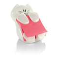 Cat-Shaped Post-it Note Dispenser with 45 Pink Sticky Notes - Desk Organizer