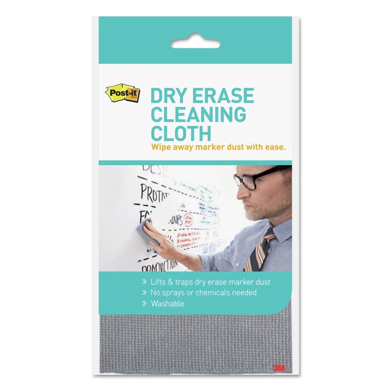 Post-it Dry Erase Cleaning Cloth - Reusable Whiteboard Dust Remover