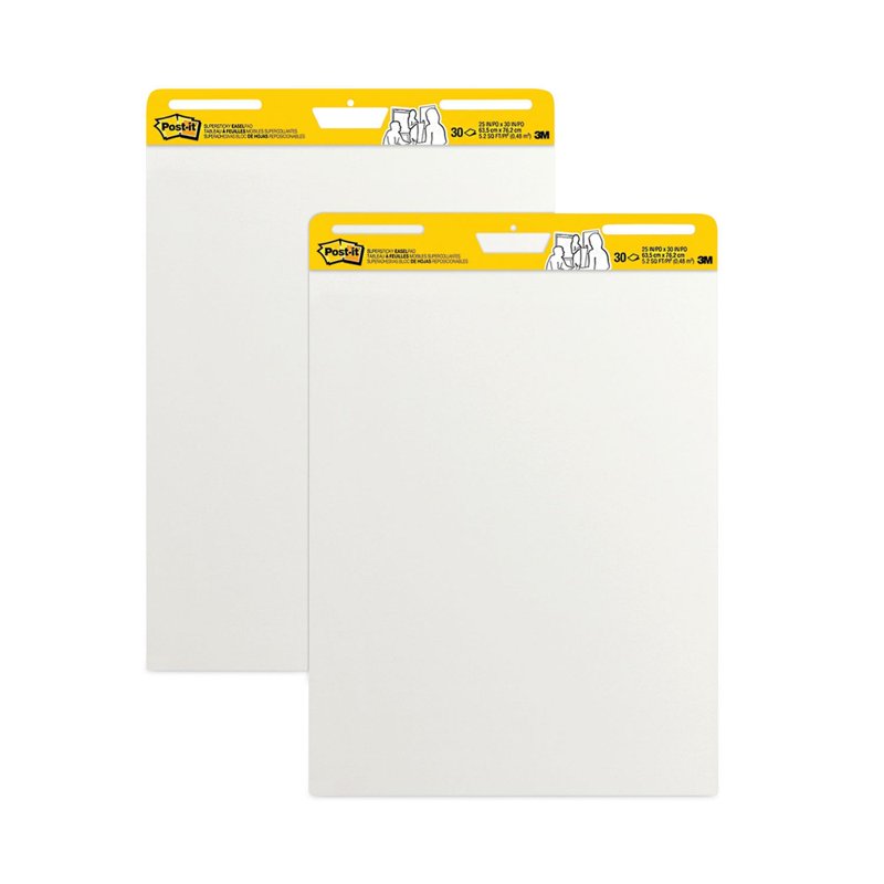 Large Sticky Easel Pad 25x30 Inches - 30 Sheets, 4 Pack, Repositionable Flip Chart Paper for Presentations