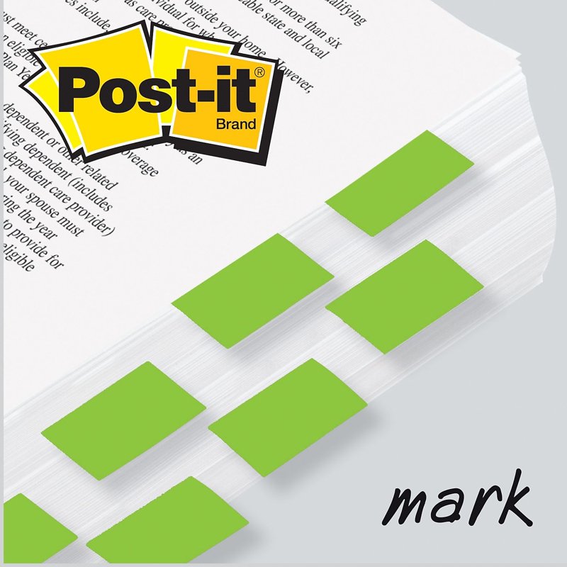 Post-it Flag Set - Bright Colors, 1 x 1-3/4 Inch, 2400 Flags in Bulk